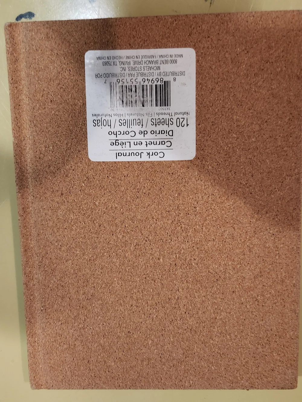 Cork Notebook - Natural Brown Cover